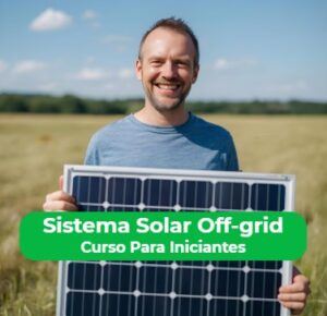 homem segurando painel solar
