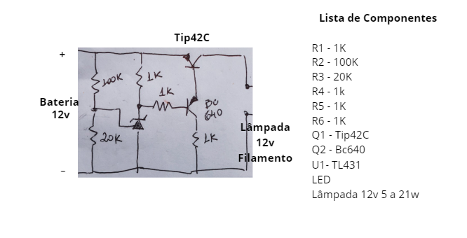 esquema eletrônico modulo balanceamento baterias de chumbo