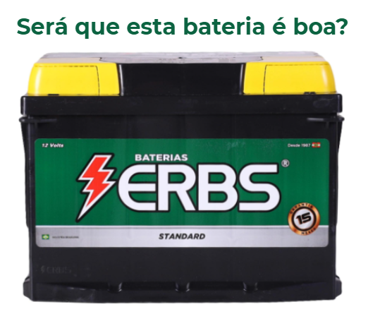 bateria automotiva Erbs 60Ah