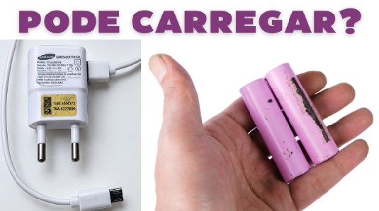 como carregar bateria de litio 18650 com carregador de celular