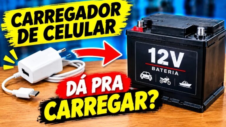 carregador bateria 12v com carregador de celular