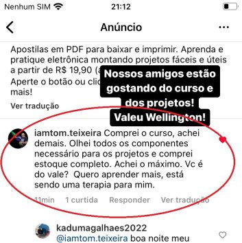 Prova social Wellington Curso destaque