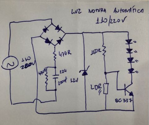 esboço luz automatica 4 leds