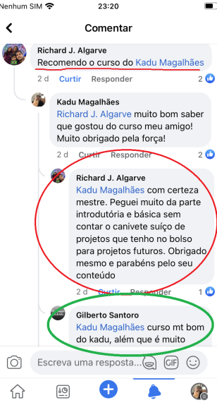 prova social richard e Gilberto celular